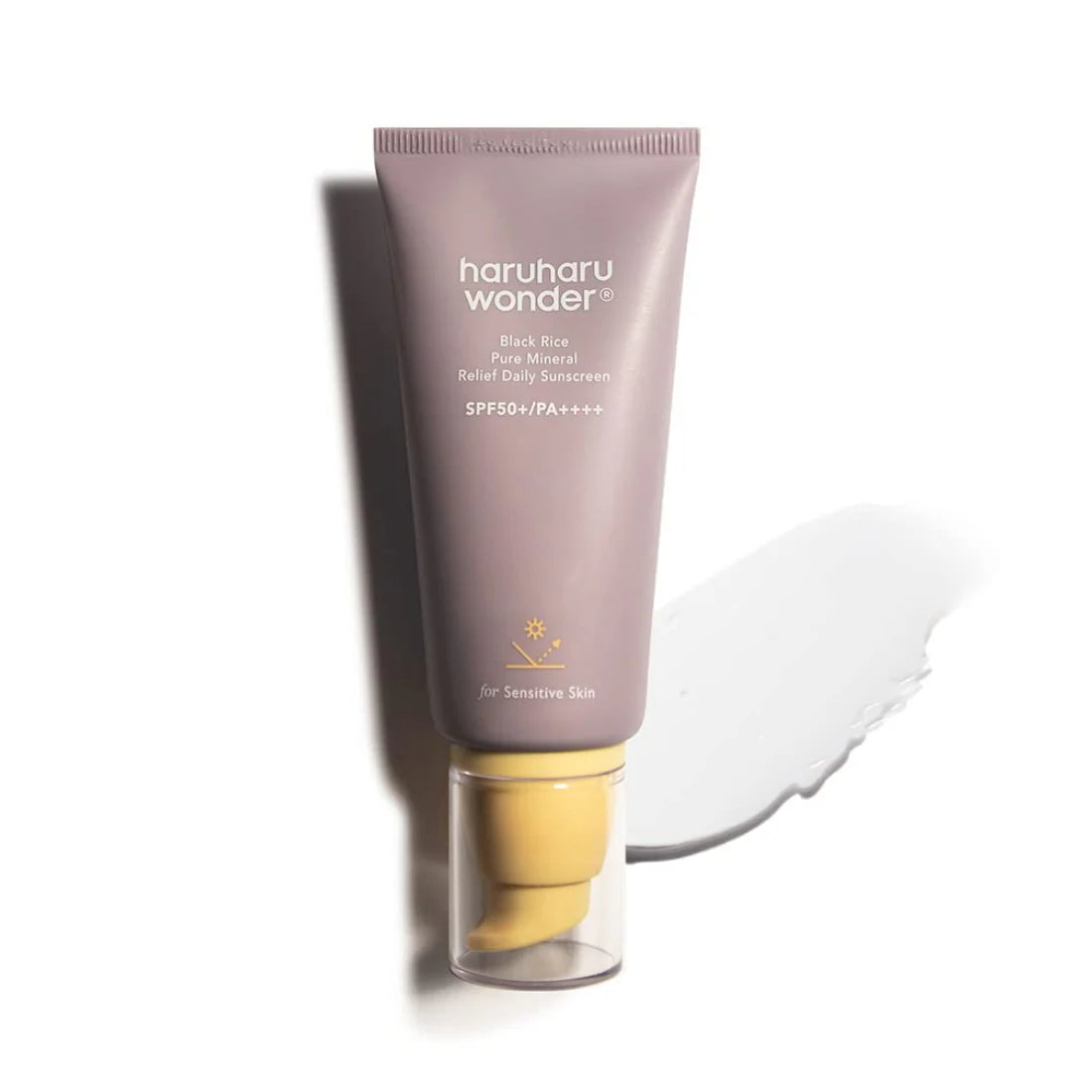 Haruharu Wonder melno rīsu tīrs minerālu nomierinošs SPF 50+ saules krēms 50 ml