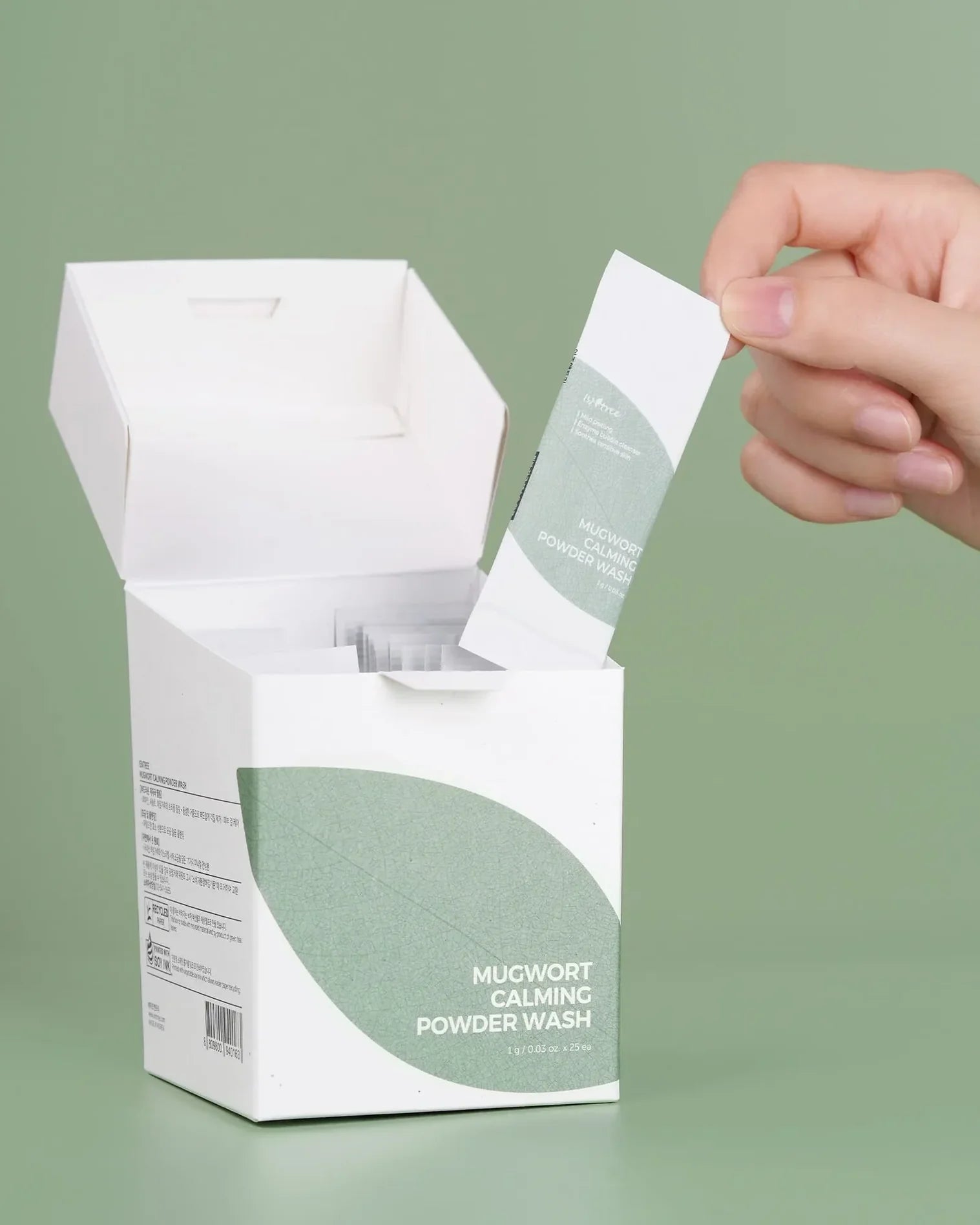 Isntree nomierinošais vībotņu pulvera mazgāšanas līdzeklis 25 x 5 g