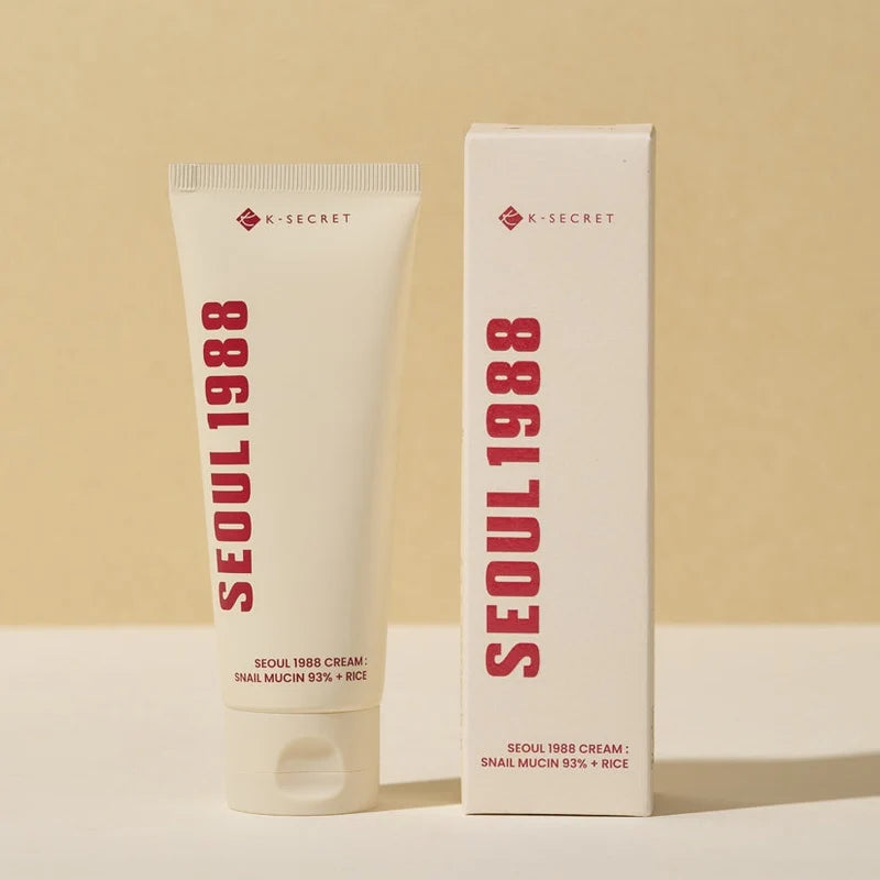 KSECRET SEOUL 1988 krēms: 93% gliemežu mucīns + rīsi, 100 ml