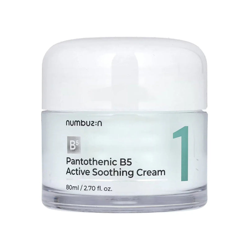 Numbuzu Pantothenic B5 Active Soothing Cream jar on a white background