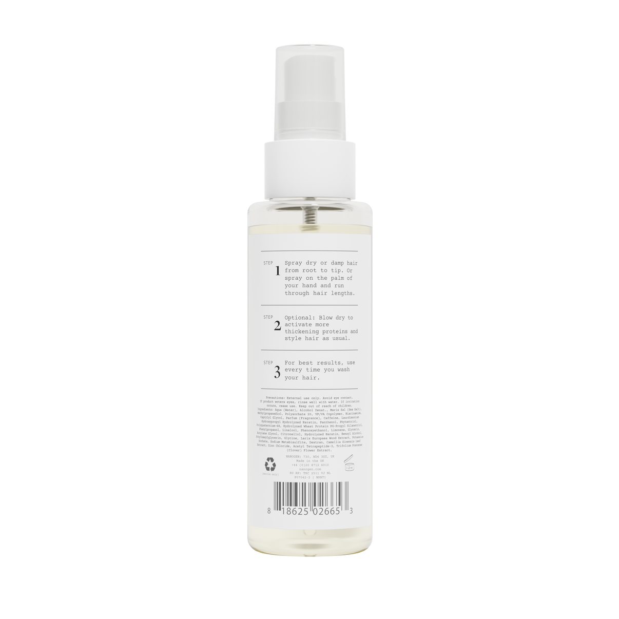 Nanogen Root Boost matu biezināšanas aerosols 100ml