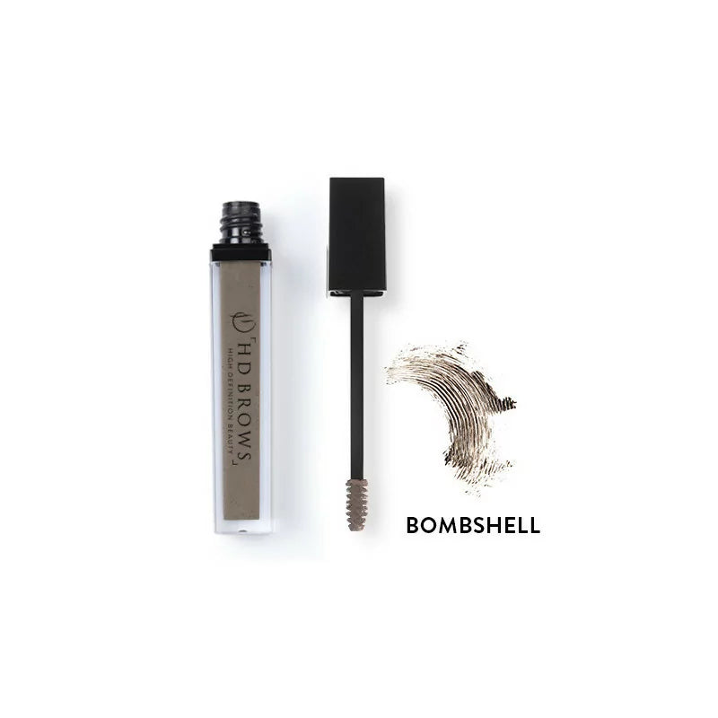 HD Brows Brow Colourfix Bombshell tūbiņa, birstīte un toņa paraugs