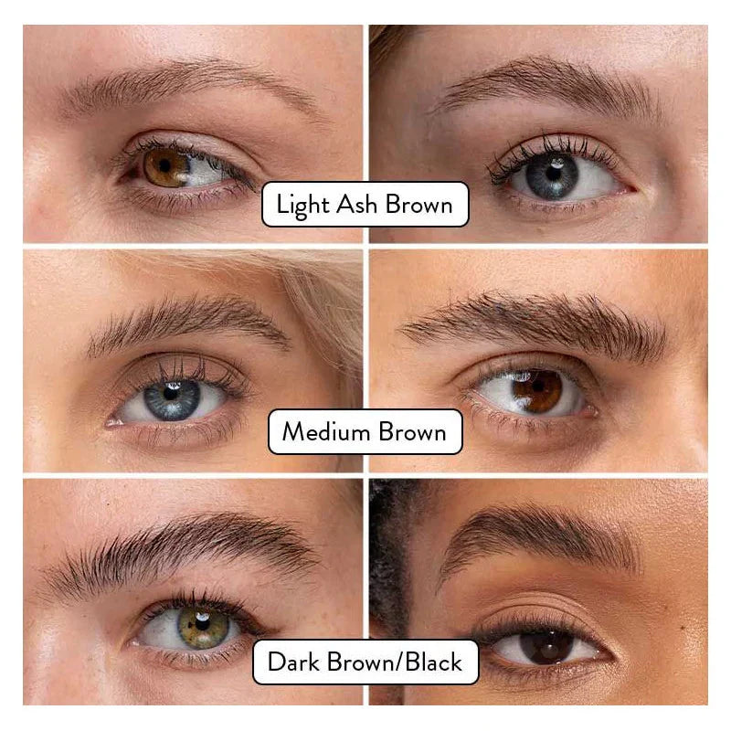 HD Brows Brow Glue toņu rezultāti uz ieveidotām uzacīm