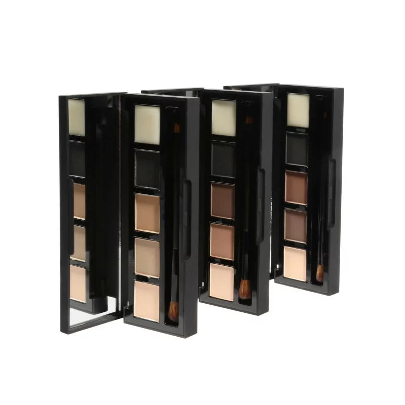 HD Brows acu un uzacu palešu klāsts ar spoguļiem un otiņām