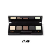 Atvērta HD Brows Vamp acu un uzacu palete ar otiņu