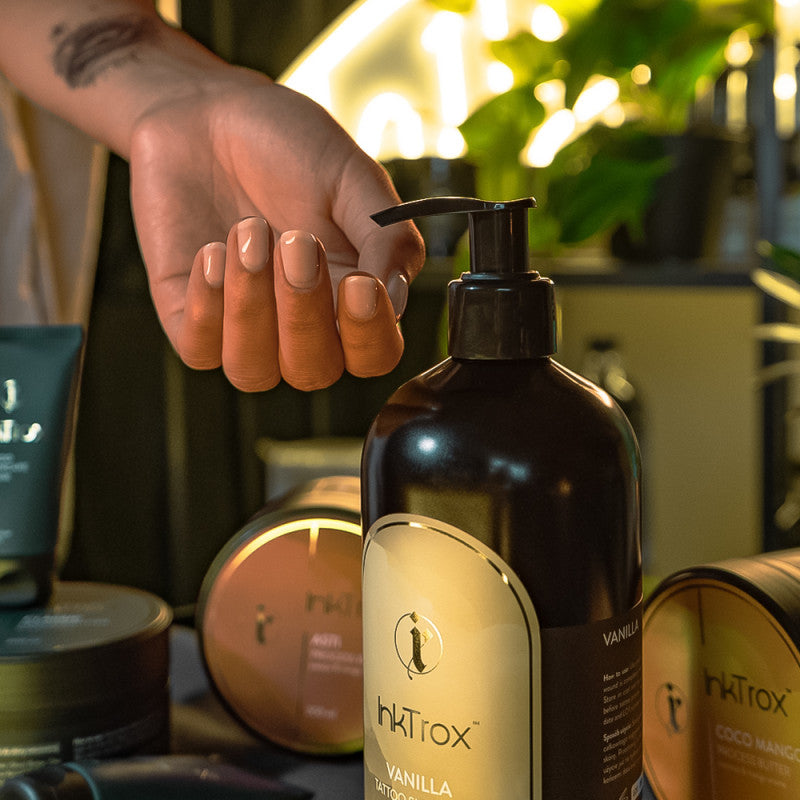 InkTrox Vaniļas Tetovējumu Ādas Balzams 500ml – produkta skats 2